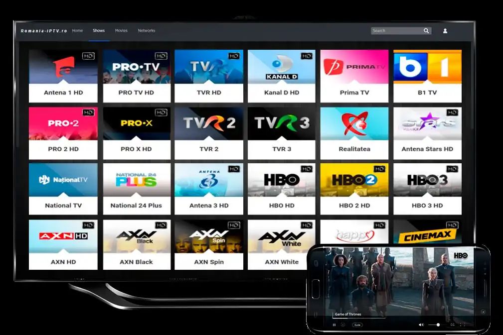 Euro IPTV Romania pe Smart TV cu canale TV romanesti filme sport si 4K