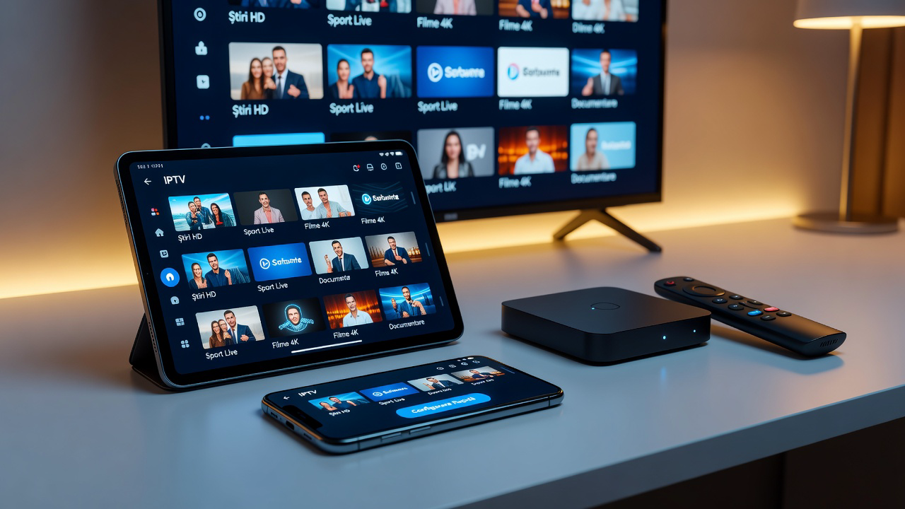 IPTV Romania pe telefon, tabletă, TV box și Smart TV
